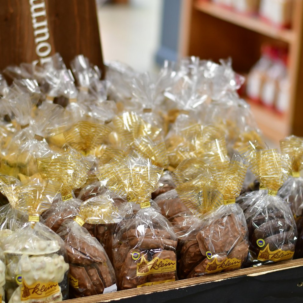 verschiedene Printen von Klein mit heller, dunkler und Vollmilch-Schokolade