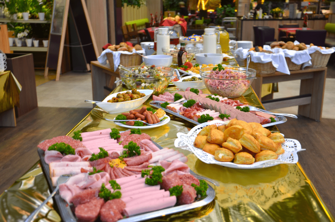 Das Buffet des Festtagsbrunch